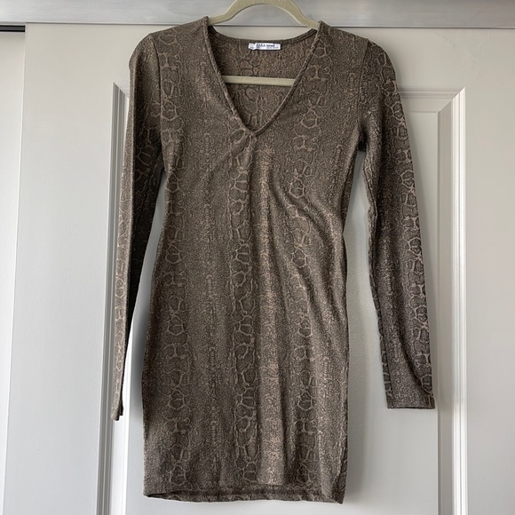 Zara Mini Snake Skin Dress - Picture 2 of 3